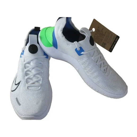 Nike Men's Free RN FK NN Running Shoes White Black Star Blue Green Sizes NIB